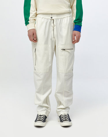[ISABEL MARANT MEN] 크림 포켓배색 면 밴딩팬츠