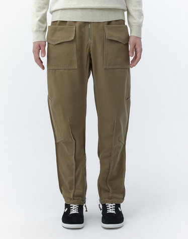 [ISABEL MARANT MEN] 카키 포켓배색 면 밴딩팬츠