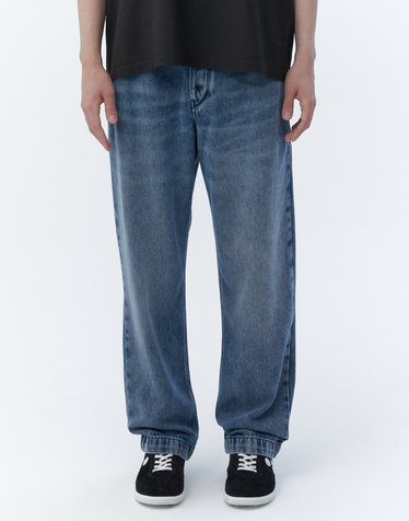 [ISABEL MARANT MEN] 블루 워싱 면혼방 밴딩데님팬츠