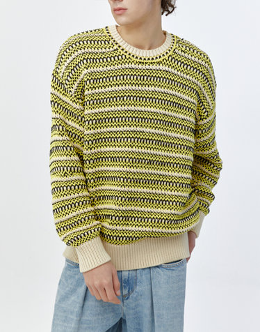 [ISABEL MARANT MEN] 옐로우 짜임 면혼방 니트