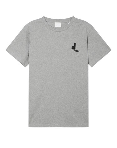 [ISABEL MARANT MEN] 그레이 로고프린트 면 반팔티셔츠