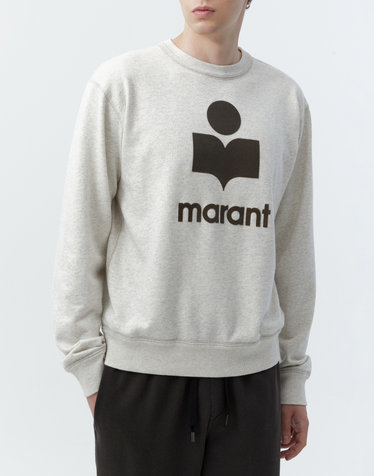[ISABEL MARANT MEN] 카키 로고배색 면혼방 긴팔티셔츠