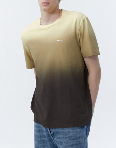 [ISABEL MARANT MEN] 카키 그라데이션 면 반팔티셔츠