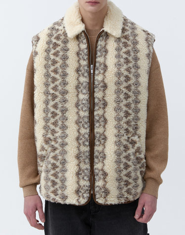[ISABEL MARANT MEN] 크림 패턴 울혼방 집업베스트