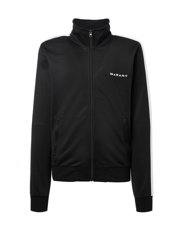 이자벨마랑남성 [ISABEL MARANT MEN] 블랙 라인배색 면혼방 긴팔캐주얼자켓 착용컷