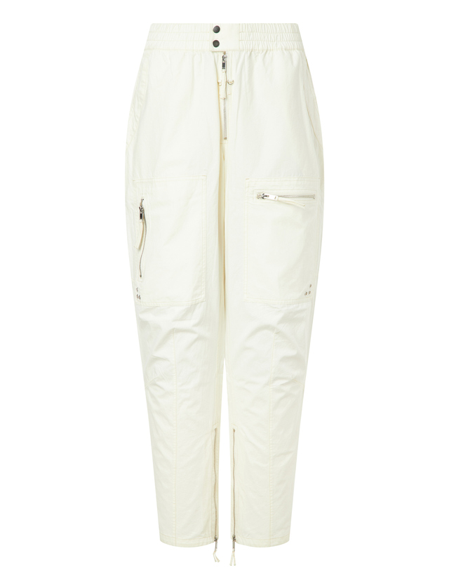 이자벨마랑남성 [ISABEL MARANT MEN] 크림 포켓배색 면 밴딩팬츠 착용컷