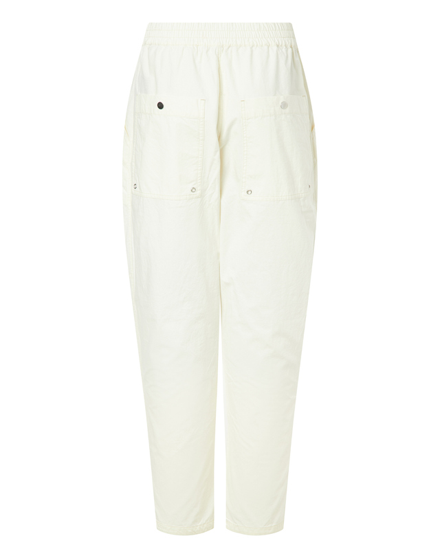 이자벨마랑남성 [ISABEL MARANT MEN] 크림 포켓배색 면 밴딩팬츠 착용컷
