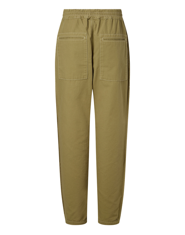 이자벨마랑남성 [ISABEL MARANT MEN] 카키 포켓배색 면 밴딩팬츠 착용컷