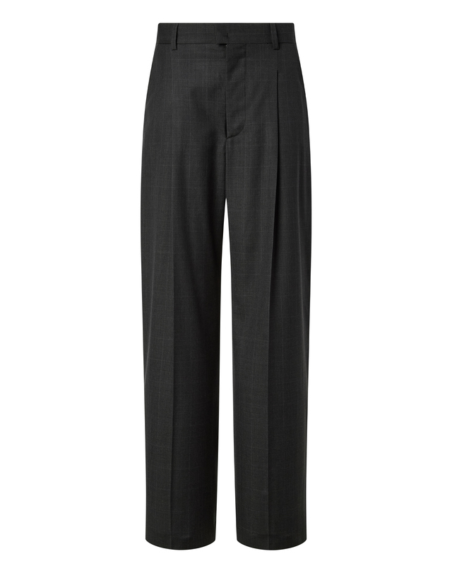 이자벨마랑남성 [ISABEL MARANT MEN] 그레이 체크 울 팬츠 진한 그레이 착용컷