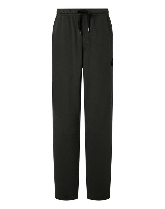 이자벨마랑남성 [ISABEL MARANT MEN] 블랙 로고배색 면혼방 밴딩팬츠 착용컷