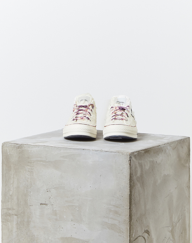이자벨마랑남성 [ISABEL MARANT MEN X CONVERS] 크림 로고배색 면 스니커즈 블랙 착용컷