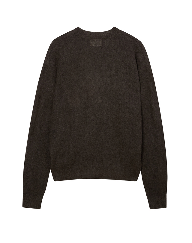 이자벨마랑남성 [ISABEL MARANT MEN] 브라운 로고프린트 모헤어혼방 니트 착용컷