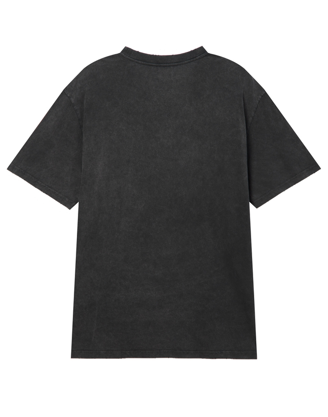 이자벨마랑남성 [ISABEL MARANT MEN] 블랙 로고프린트 면 반팔티셔츠 착용컷