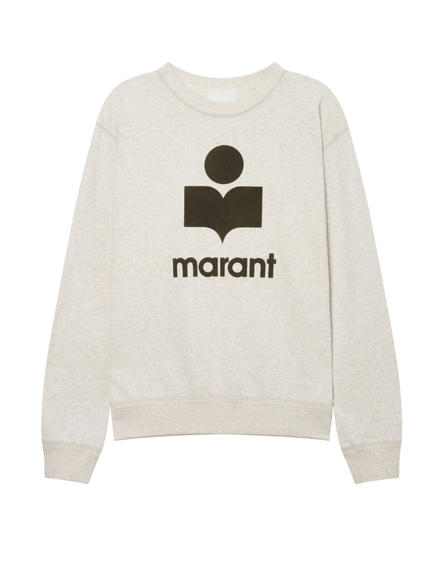이자벨마랑남성 [ISABEL MARANT MEN] 카키 로고배색 면혼방 긴팔티셔츠 착용컷