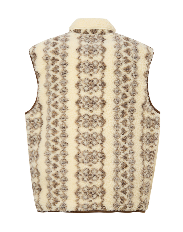 이자벨마랑남성 [ISABEL MARANT MEN] 크림 패턴 울혼방 집업베스트 착용컷
