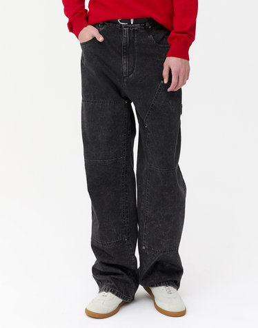 [ISABEL MARANT MEN] 블랙 워싱 면 데님팬츠