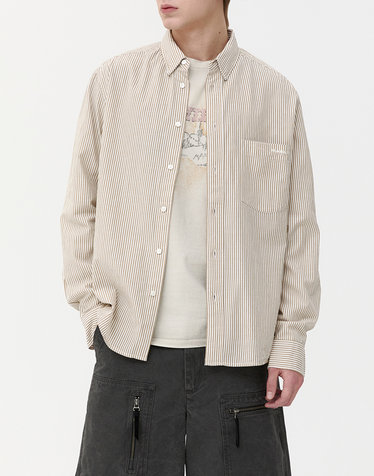 [ISABEL MARANT MEN] 옐로우 스트라이프 면 긴팔캐주얼셔츠