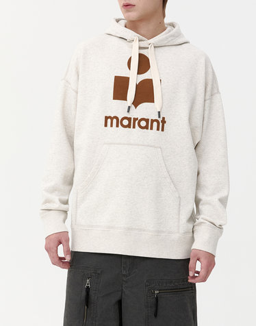 [ISABEL MARANT MEN] 크림 로고배색 면혼방 후드티셔츠