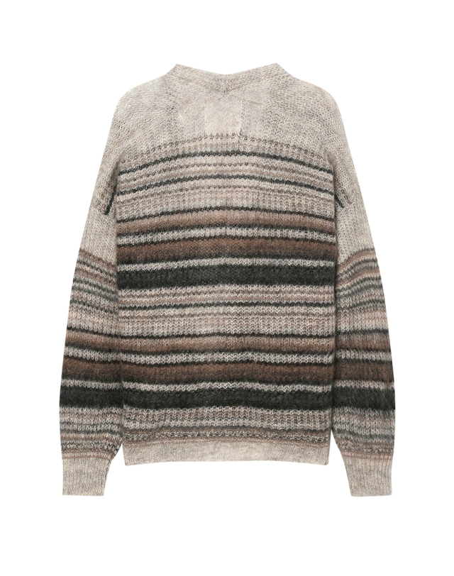 이자벨마랑남성 [ISABEL MARANT MEN] 카멜 스트라이프 모헤어혼방 가디건 캐멀 착용컷