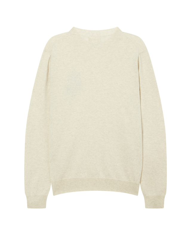 이자벨마랑남성 [ISABEL MARANT MEN] 그레이 로고배색 울혼방 니트 밝은 그레이 착용컷