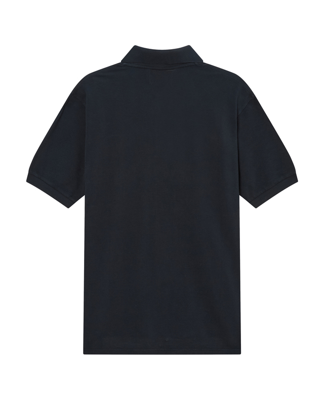 이자벨마랑남성 [ISABEL MARANT MEN] 블랙 로고자수 면 반팔카라티셔츠 착용컷