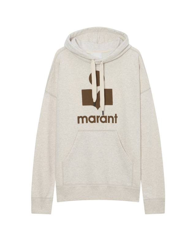 이자벨마랑남성 [ISABEL MARANT MEN] 크림 로고배색 면혼방 후드티셔츠 착용컷