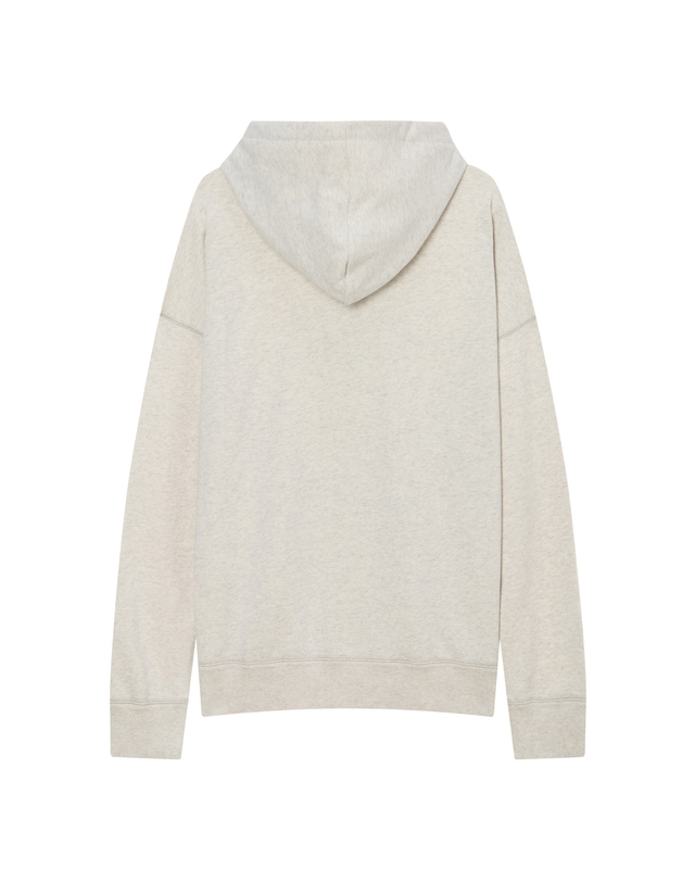 이자벨마랑남성 [ISABEL MARANT MEN] 크림 로고배색 면혼방 후드티셔츠 착용컷