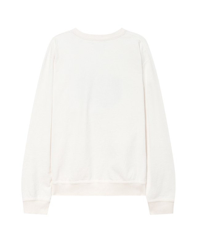 이자벨마랑남성 [ISABEL MARANT MEN] 화이트 로고자수 면혼방 긴팔티셔츠 흰색 착용컷