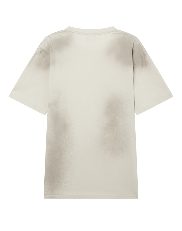 이자벨마랑남성 [ISABEL MARANT MEN] 베이지 프린트배색 면 반팔티셔츠 착용컷