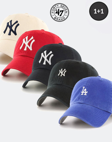 (1+1)47브랜드 NY/LA 빅로고 스몰로고 클린업 볼캡