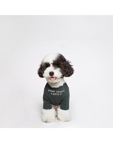 데일리 해피니스 티셔츠 (딥그린)