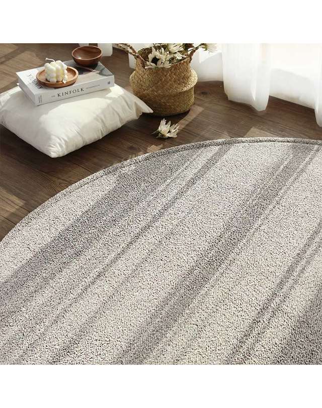 레시앙뜨 크리미 단모 사계절 러그 원형 100 8colors 착용컷