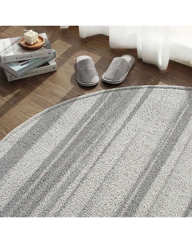 레시앙뜨 크리미 단모 사계절 러그 원형 100 8colors 착용컷