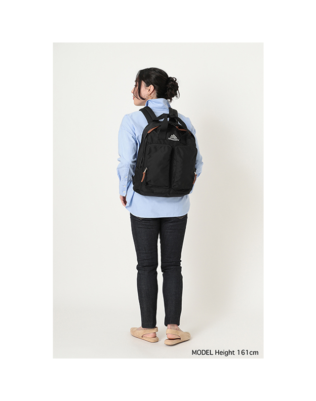 그레고리 그레고리 트윈 포켓 백팩 - BLACK 18L (09J29379) 착용컷