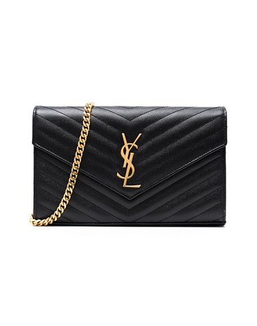 [SAINT LAURENT] 생로랑 마틀라세 모노그램 체인 지갑 377828-BOW01-1000