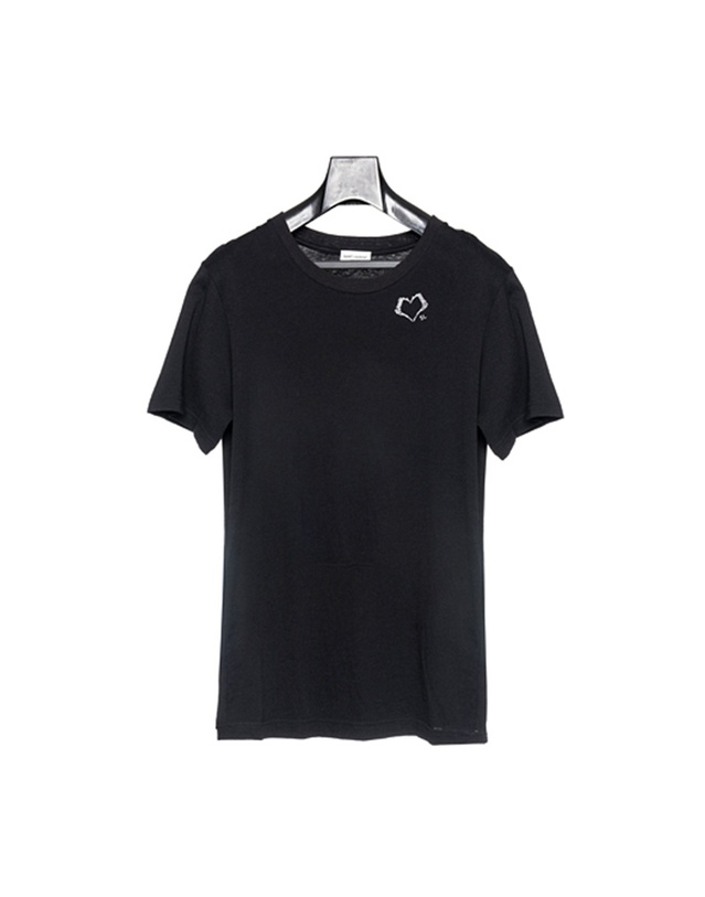 생 로랑 [SAINT LAURENT] 생로랑 프린트 여성 티셔츠 557491-YBAQ2-1095 착용컷