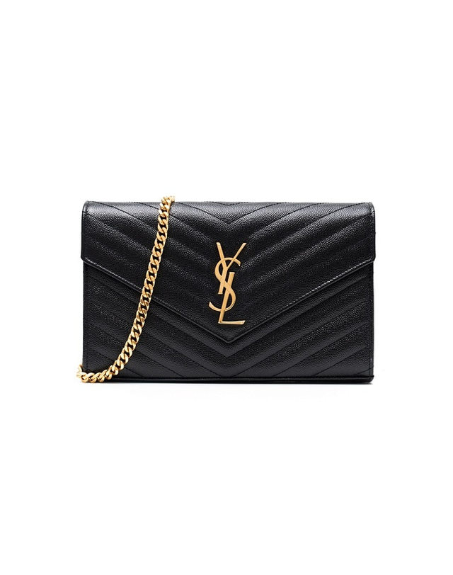 생 로랑 [SAINT LAURENT] 생로랑 마틀라세 모노그램 체인 지갑 377828-BOW01-1000 착용컷