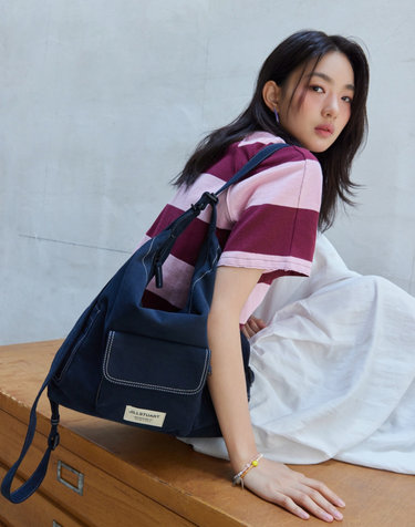 [젤라또] 네이비 캔버스 호보 겸 백팩