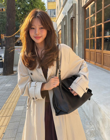[해삐PICK][PLIE] 플리에 가죽 숄더 M 블랙