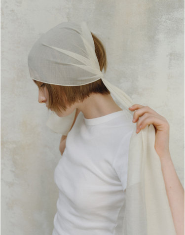아이보리 에어 린 스카프 (Ivory Air Lin Scarf)