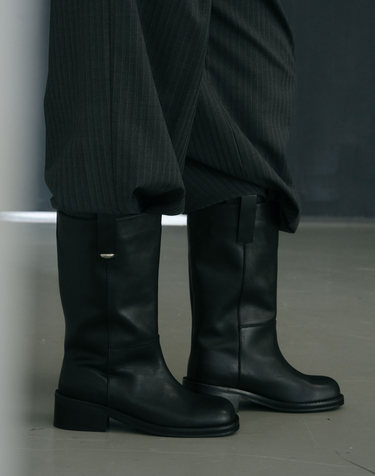 [NOUVEL] 누벨 블랙 소가죽 미들부츠 (27cm)