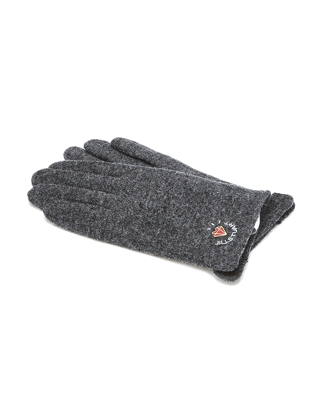 질스튜어트 뉴욕 액세서리 [울장갑] 그레이 로고장식 울혼방 스마트터치 장갑 진한 그레이 착용컷
