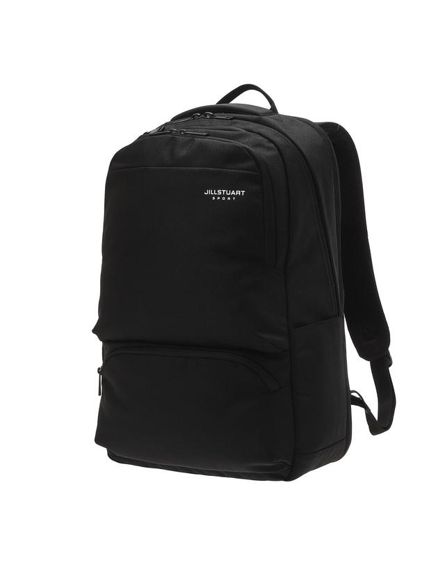 질스튜어트 뉴욕 질스튜어트 스포츠 [Tiki Backpack] 블랙 남녀공용 나이론 신학기 스퀘어 2포켓 백팩 착용컷