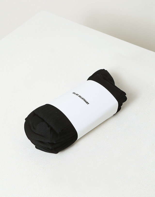 질 바이 질스튜어트 [리브] 블랙 얇은 실크사 양말 3PACK 착용컷