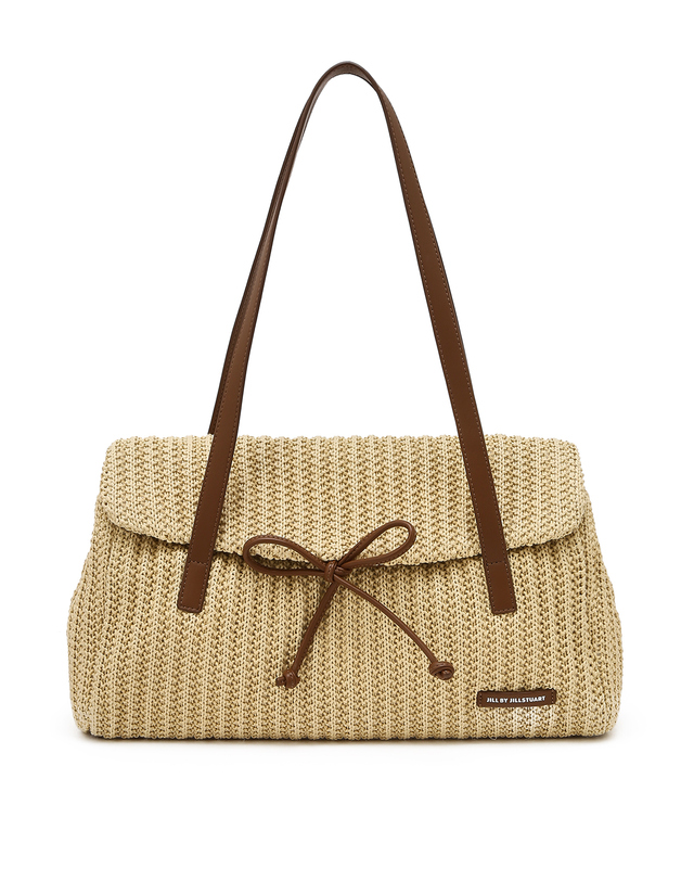 질 바이 질스튜어트 [SUMMER BAG][벨라] 리본 숄더백_라탄 브라운 착용컷