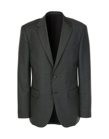 [E.ZEGNA 원단] 시그니처 마이크로 패턴 수트 자켓 - 다크카키