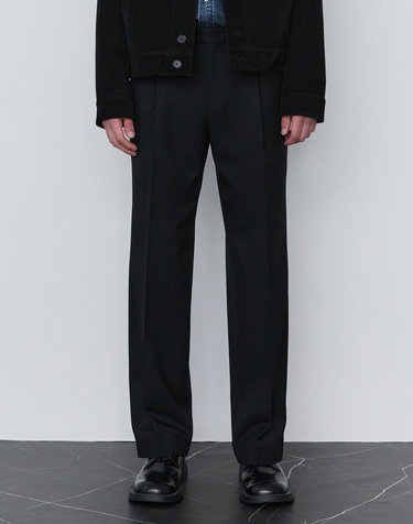 [THE TWILL] [G.B.Conte] [SEMIWIDE-FIT]  원턱 셋업 팬츠 - 블랙