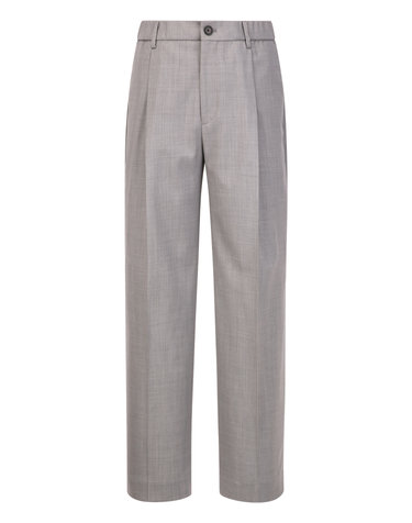 [MARZOTTO] [TAPERED-FIT] 울 블렌드 스트링 팬츠 - 라이트그레이