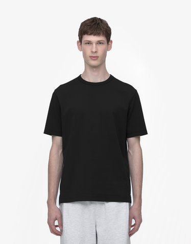 [GENTLE JERSEY] 블랙 반팔 레귤러핏 티셔츠