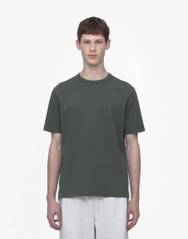 [GENTLE JERSEY] 카키 반팔 레귤러핏 티셔츠